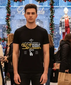 9 Time Los Angeles Dodgers World Series Champs 2025 Black shirt