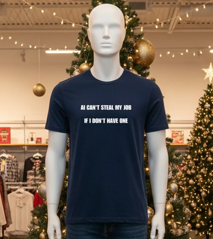 Ai Can T Steal My Job If I Don T Have One   Black T Shirt