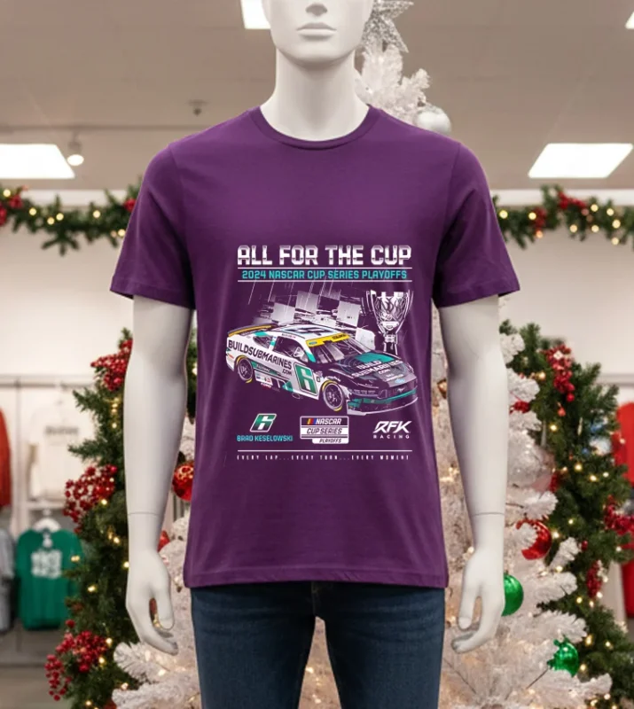 All For The Cup 2024 Nascar Cup Series Playoffs 6 Brad Keselowski   Purple T Shirt