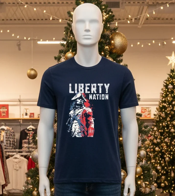 American Defiance Liberty Nation Retro Black T Shirt