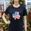 American Flag Shamrock   Navy T Shirt