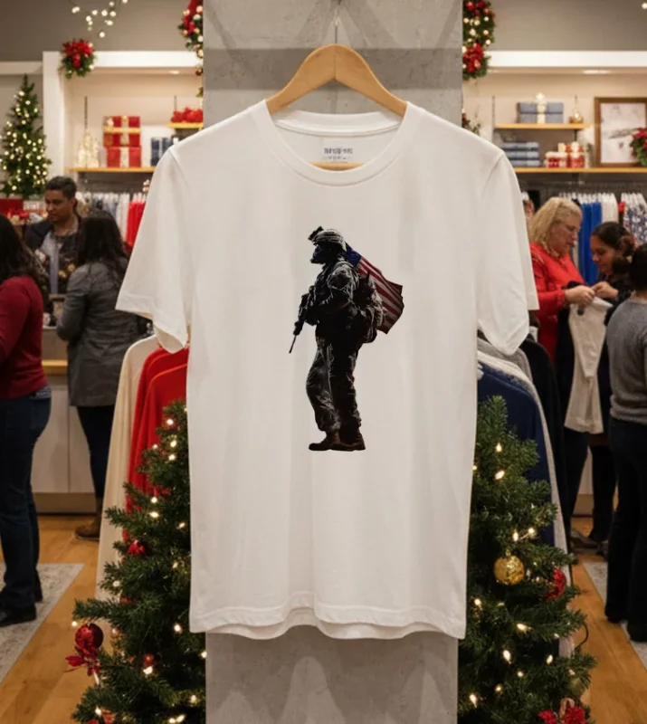 American Patriot Flag White T Shirt