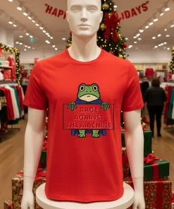 Anti Establishment Activist Rage Against The Machine Frog Red T Shirt