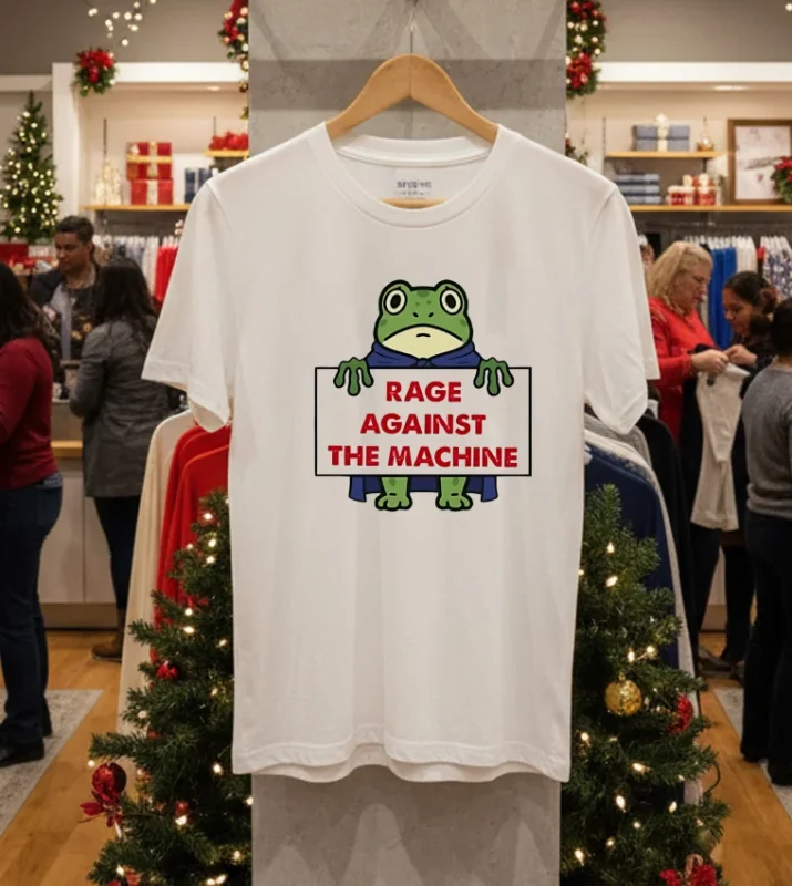 Anti Establishment Activist Rage Against The Machine Frog White T Shirt