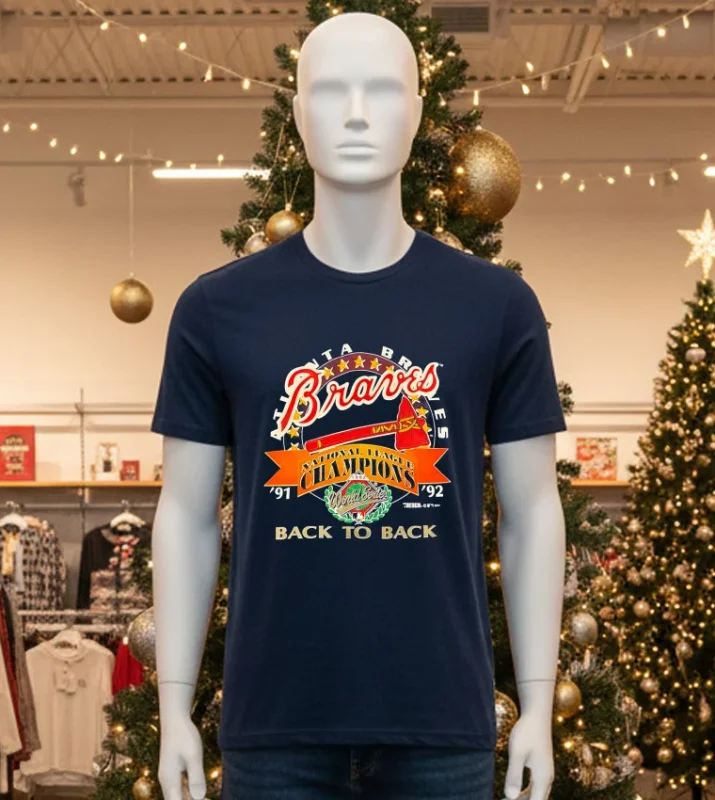 Atlanta Braves Back To Back National League Champions   Black T Shirt