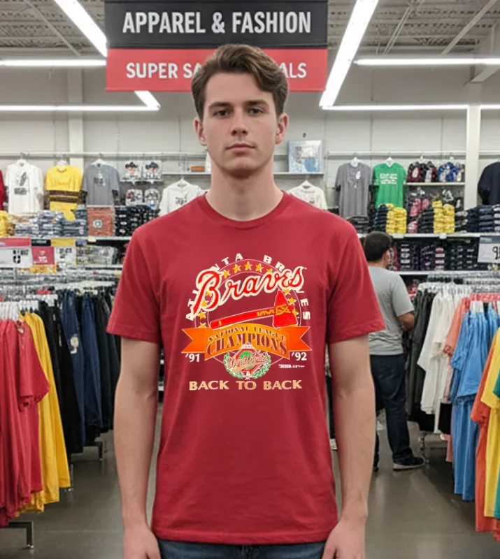 Atlanta Braves Back To Back National League Champions   Red T Shirt
