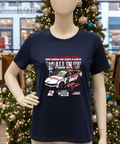 Austin Cindric Checkered Flag Sports 2025 NASCAR Cup Series Playoffs Discount Tire American style t-shirt