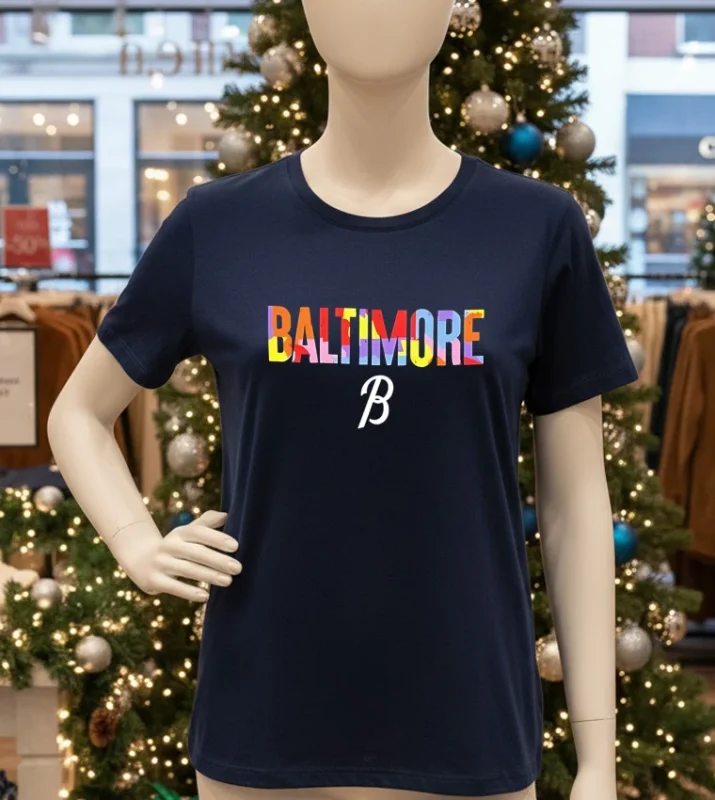 Baltimore Orioles On Field City Pride   Navy T Shirt