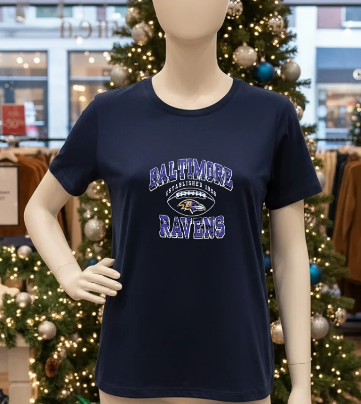 Baltimore Ravens Established 1996 Navy T Shirt