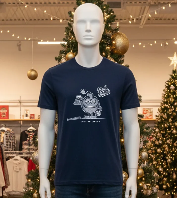 Belli Bomb Funny Baseball Logo T   Black T Shirt