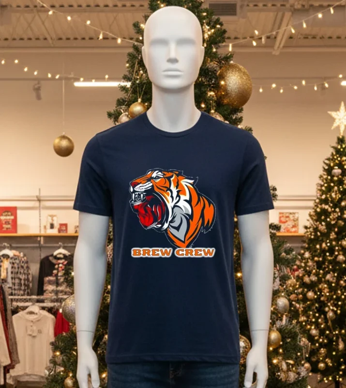 Bengals Tiger Beer And Brews Brew Crew Can Crusher T Black T Shirt