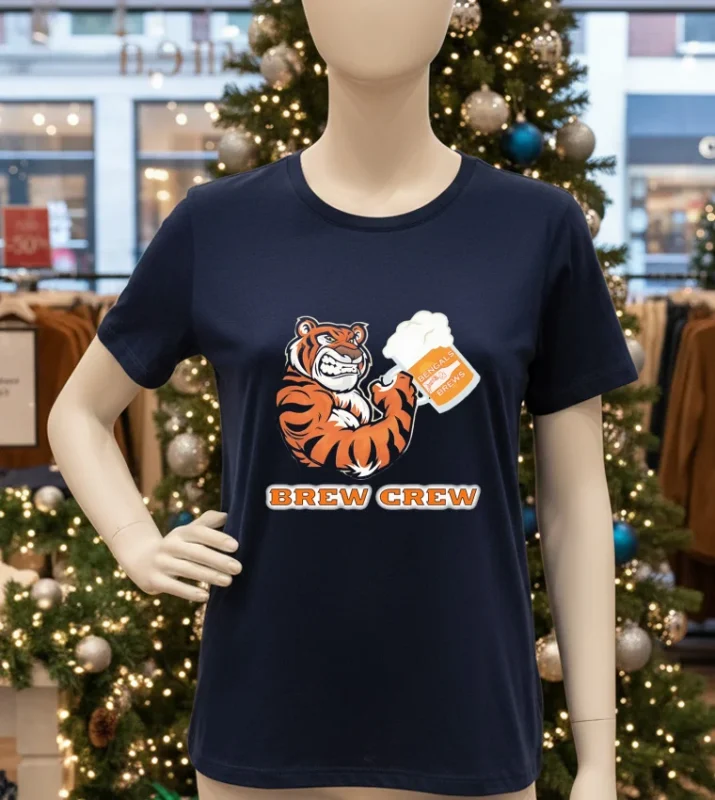 Bengals Tiger Beer And Brews Brew Crew T Navy T Shirt