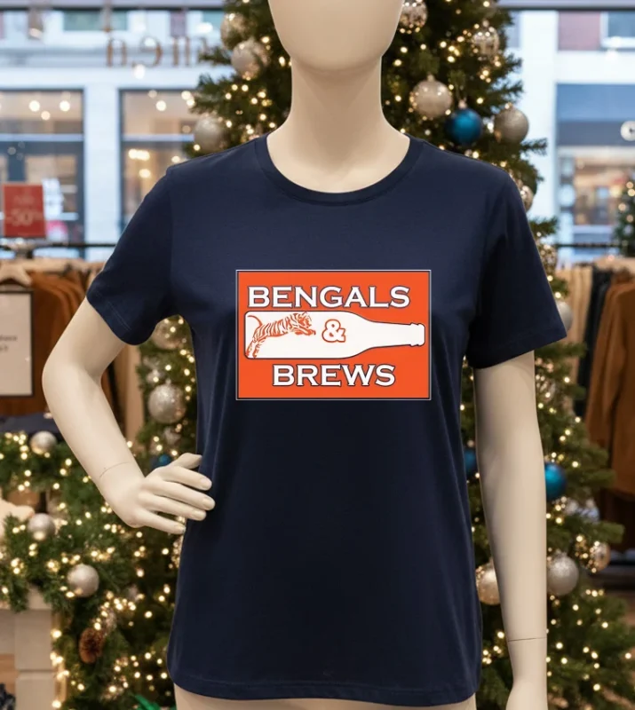 Bengals Tiger Beer And Brews Logo T   Navy T Shirt