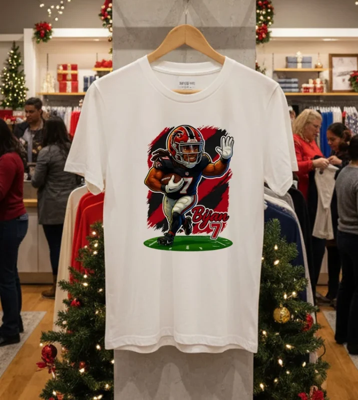 Bijan Robinson Atlanta Caricature Design Meme Cartoon White T Shirt