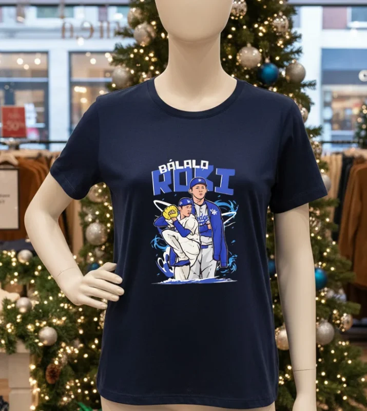 Báilalo Roki Los Angeles Dodgers Navy T Shirt