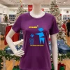 Bin And Delete Robot Art T   Purple T Shirt