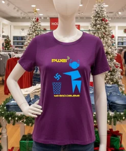 Bin And Delete Robot Art T   Purple T Shirt