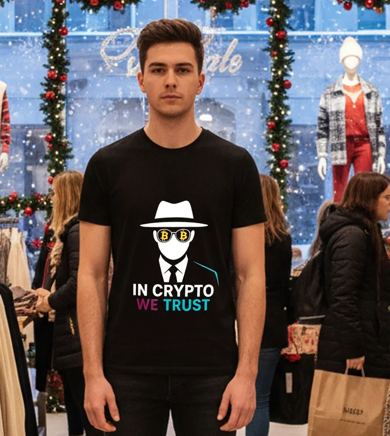 Bitcoin In Crypto We Trust - black-t-shirt Bitcoin In Crypto We Trust Black T Shirt