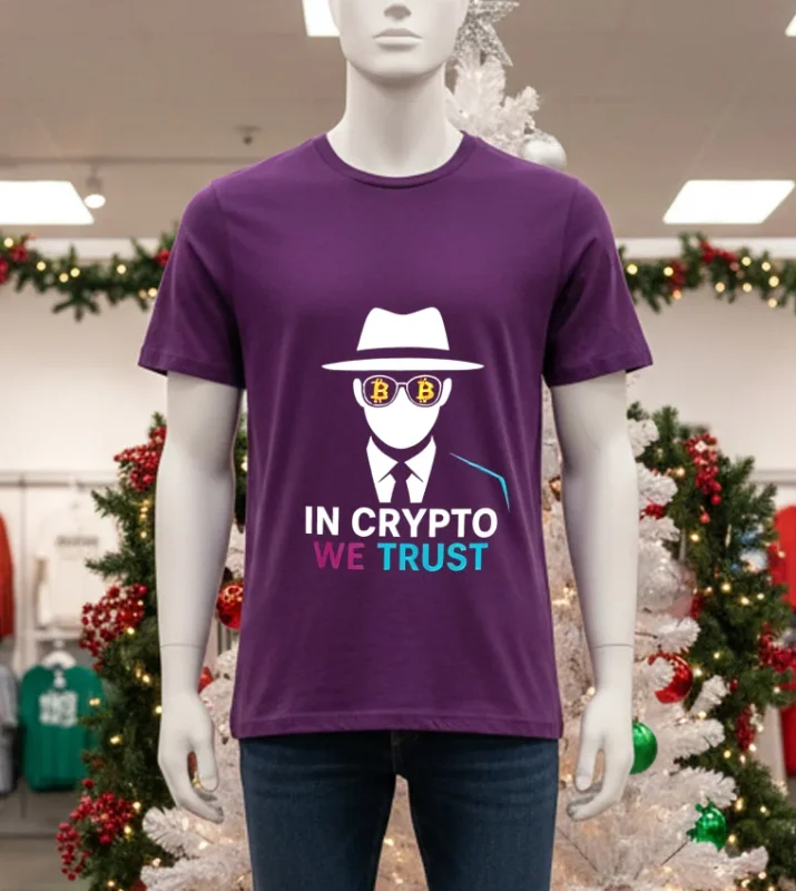 Bitcoin In Crypto We Trust Purple T Shirt