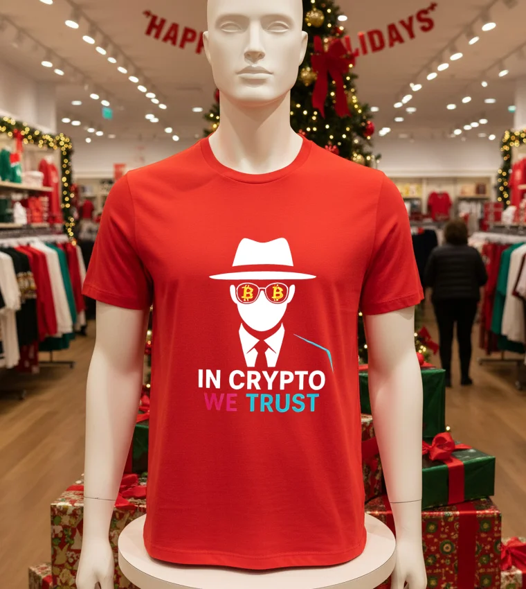 Bitcoin In Crypto We Trust - red-t-shirt Bitcoin In Crypto We Trust Red T Shirt