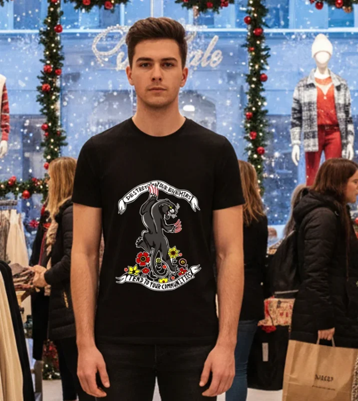 Black Panther Destroy Your Tend To Your Communities T Black T Shirt