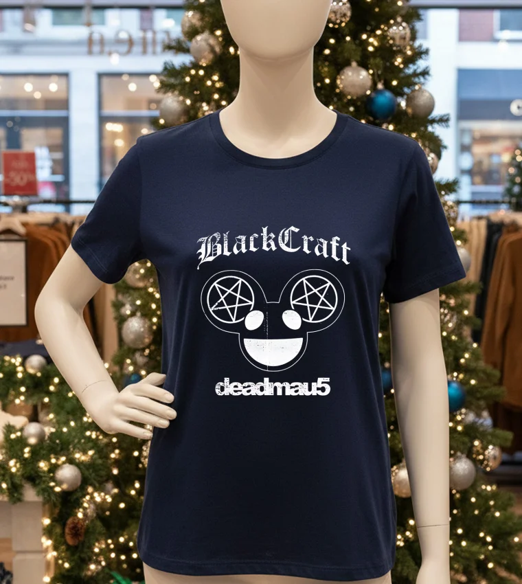 Blackcraft Ghosts N Stuff Deadmau5 - navy-t-shirt Blackcraft Ghosts N Stuff Deadmau5 Navy T Shirt