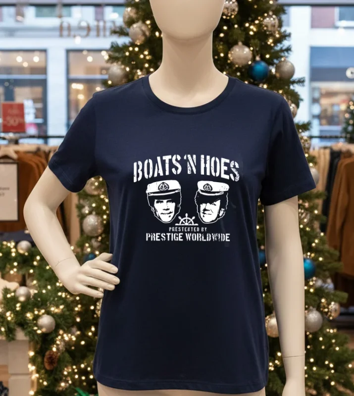 Boats ‘N Hoes Step Brothers   Navy T Shirt