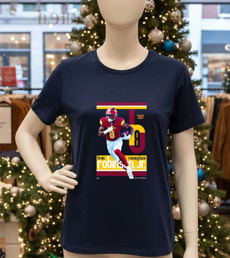 Brian Robinson Jr Superstar Washington Commanders Official Nfl Football Wall Poster - navy-t-shirt Brian Robinson Jr Superstar Washington Commanders Official Nfl Football Wall Poster Navy T Shirt
