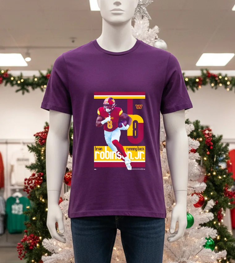 Brian Robinson Jr Superstar Washington Commanders Official Nfl Football Wall Poster - purple-t-shirt Brian Robinson Jr Superstar Washington Commanders Official Nfl Football Wall Poster Purple T Shirt
