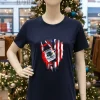 Budweiser Bottle King Of Beers American Flag   Navy T Shirt