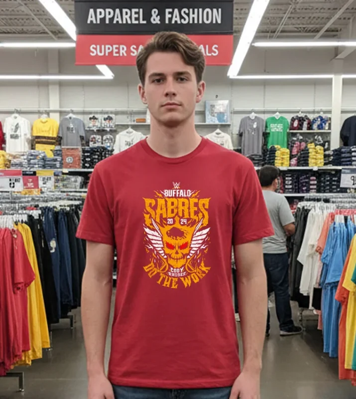 Buffalo Sabres X Cody Rhodes New 2024 Design Red T Shirt