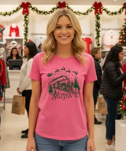 Christmas Believe Merry Christmas T American style t-shirt