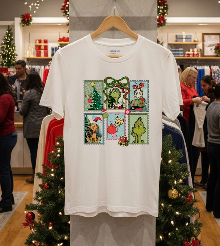 Christmas Grinch Grinchmas Ew People 2025 - white-t-shirt Christmas Grinch Grinchmas Ew People 2025 White T Shirt