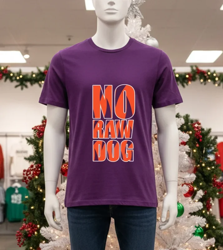 Cincinnati Bengals No Raw Dog   Purple T Shirt
