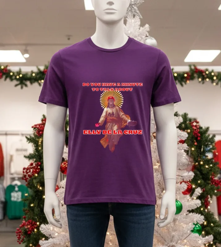 Cincinnati Reds Elly Christ La Cruz Do You Have A Minute To Talk About   Purple T Shirt