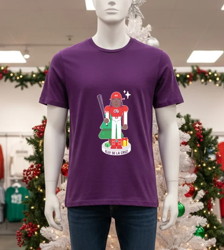 Cincinnati Reds Elly De La Cruz Nando   Purple T Shirt