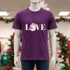 Cincinnati Reds Love Baseball   Purple T Shirt
