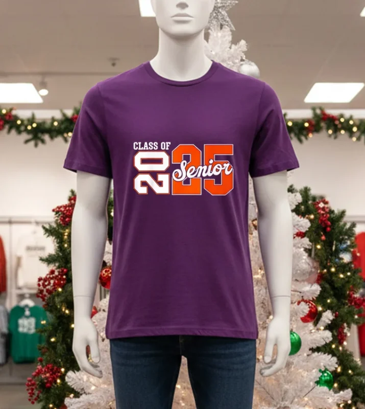 Class Of 2025 Senior 2025 Back To School 2025 Graduation 25   Purple T Shirt