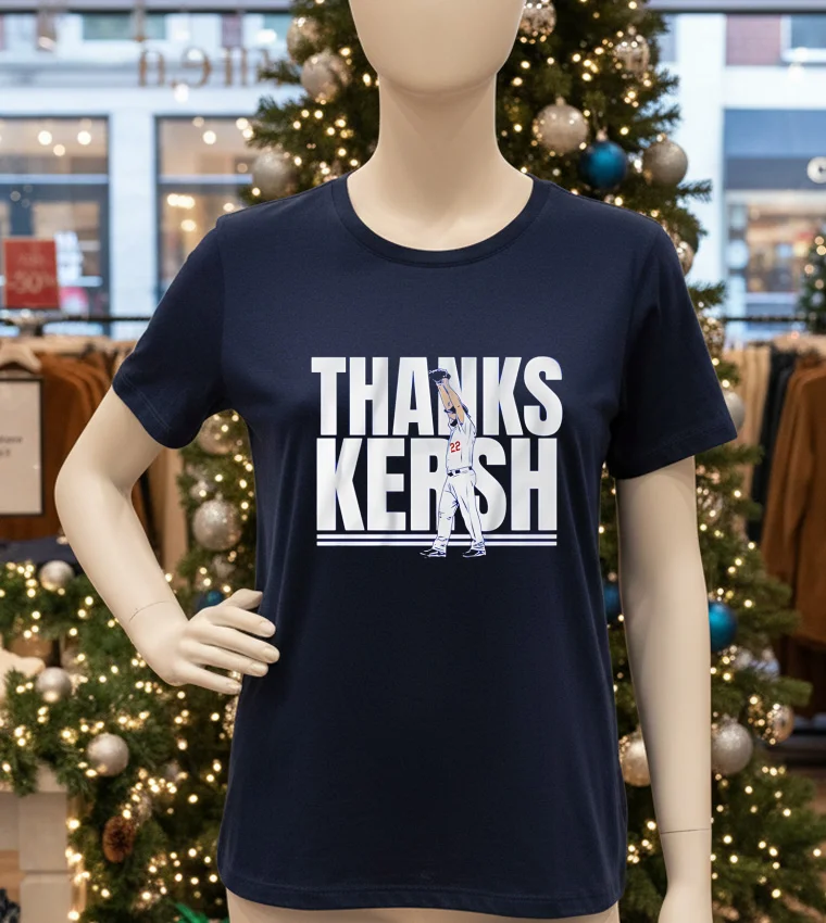 Clayton Kershaw Royal Los Angeles Dodgers Thank You Navy T Shirt