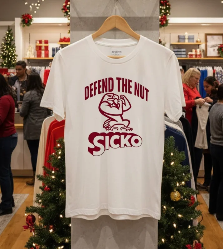 Defend The Nut Sicko Eagles   White T Shirt