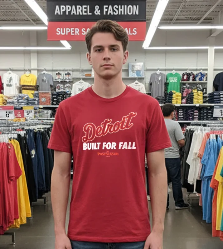 Detroit Tigers Built For Fall 2025 Mlb Red T Shirt
