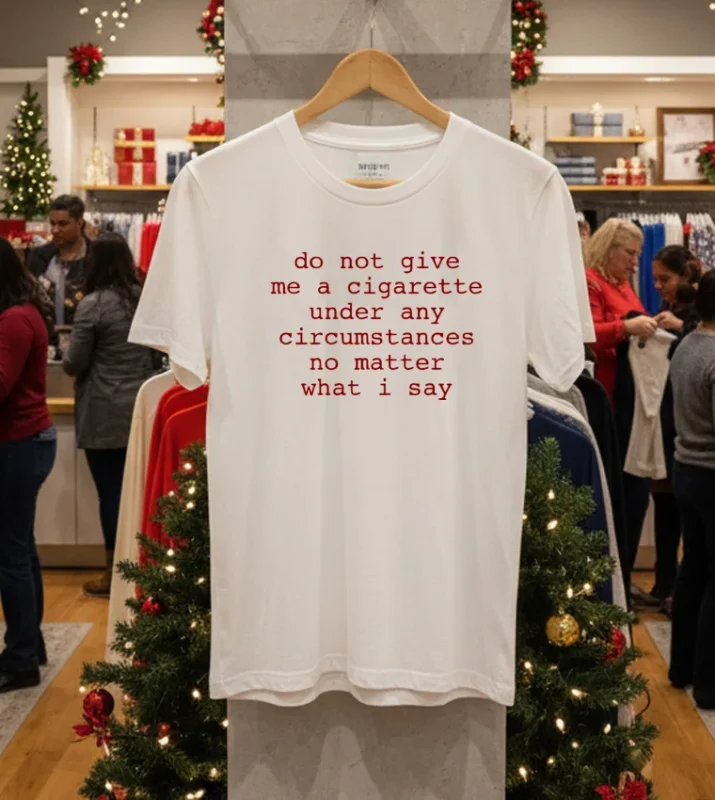 Do Not Give Me A Cigarette Under Any Circumstances No Matter What I Say White T Shirt