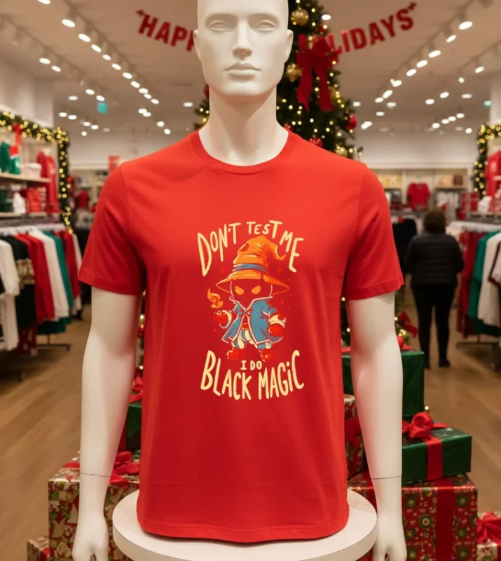 Don T Test Me I Do Black Magic Halloween Red T Shirt
