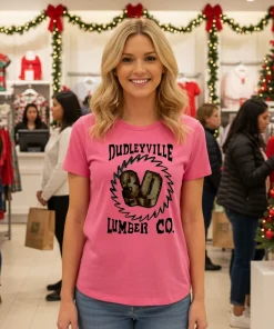 Dudleyville 3D Lumber Co American style t-shirt