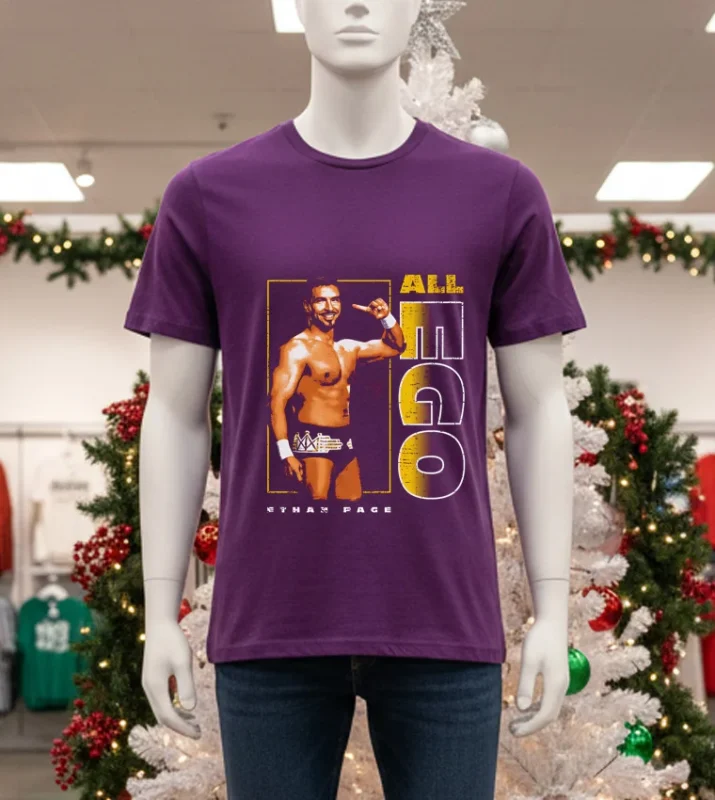 Ethan Page All Ego Pose Canadian Professional Wrestler Purple T Shirt