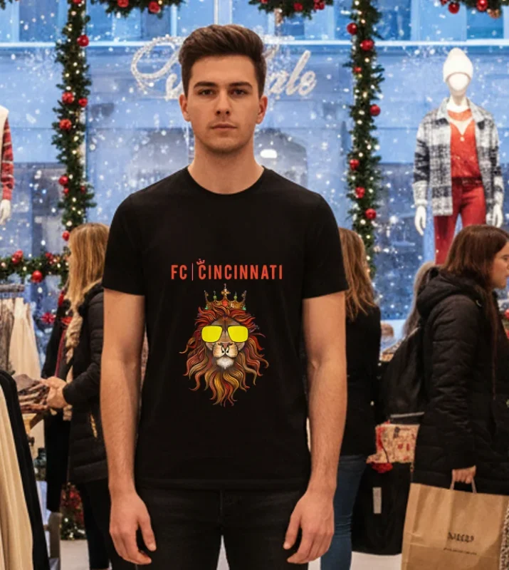 Fc Cincinnati Lion Graphic Black T Shirt