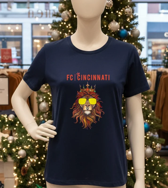 Fc Cincinnati Lion Graphic Navy T Shirt