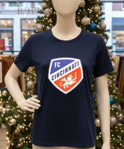 Fc Cincinnati Logo   Navy T Shirt