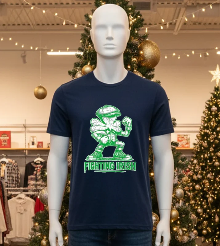 Fighting Irish Classic   Black T Shirt