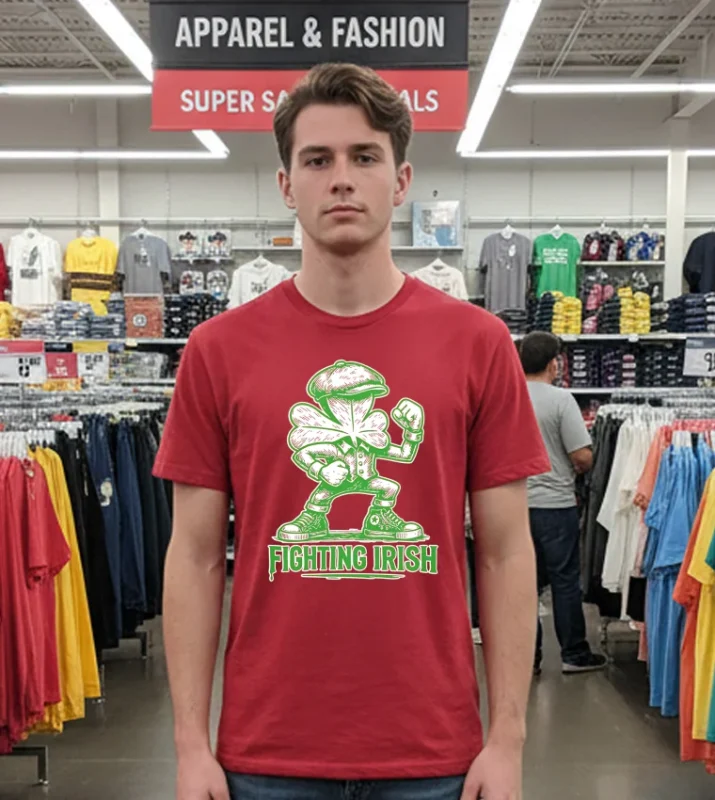 Fighting Irish Classic   Red T Shirt